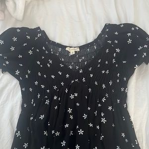black with flowers pacsun womens dress